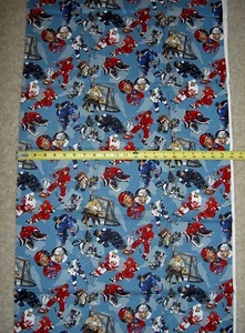 Hockey Puck Pucks Skate Skates 4513 Kaufman durable cotton Fabric 43" Bolt END - Picture 1 of 2