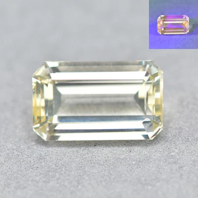 2.08Ct Emerald Cut _ Natural "UV" Color Change Scapolite Loose Gemstone - Image 1 of 2
