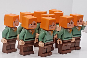Lego Minecraft Alex min017 (From 21121) Minifigure lot of 10pcs