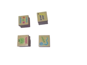Teacher Stamps - Mini Stamps For Children (4 Teacher Stamps) - Picture 1 of 4