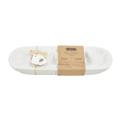 Mud Pie Oyster Chiller Tray Set; 4" x 14",Trays - Image 1 of 2