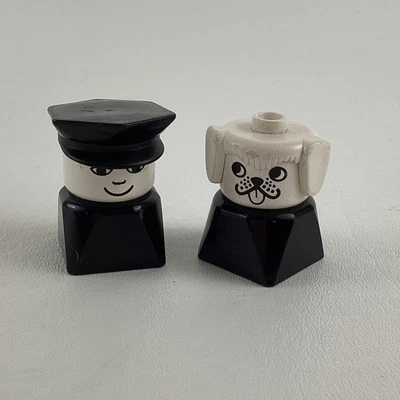 Lego Duplo Police Officer Puppy Dog Brick Block Action Figure Vintage 1979 70s - Image 1 of 4