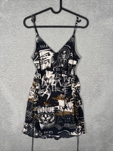 Victoria's Secret VS X Balmain Lace Up Graphic Slip Dress Runway 2017 Small - Picture 1 of 17