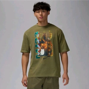 HERREN JORDAN KURZARM T-SHIRT_MEDIUM OLIV/SCHWARZ FZ1991-022-GR. L - Bild 1 von 4