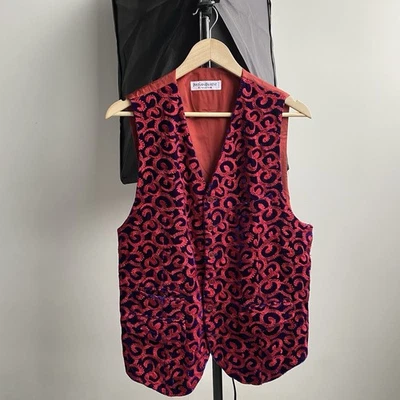 Chaleco Waiscoat Vintage Años 70/80 Yves Saint Lauren Rive Gauche Jacquard Boho Para Hombre  Foto 1 de 4