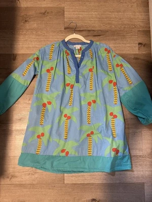 Stella McCartney Child Palm Tree Dress - Print Blue Size 10 - 100% Cotton - Image 1 of 4