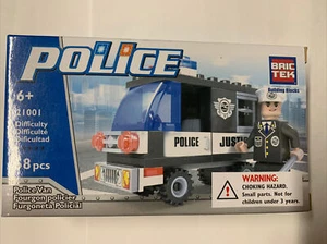 Police Van BricTek Building Block Construction Toy Brick 58 pc's - Picture 1 of 2