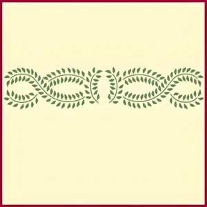 PLANTILLA LEAF BORDER 2 - HAZLO TÚ MISMO Arte y artesanía Mylar Reutilizable Plástico - La Plantilla Artística - Imagen 1 de 5