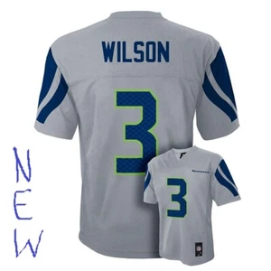 Seattle Seahawks #3 Russell Wilson (Gray) Jersey Size Youth L New - Picture 1 of 1