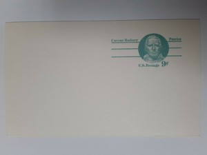 Blank U.S. Postal Card, Cesar Rodney, 9 cents, vintage postcard issued 1976