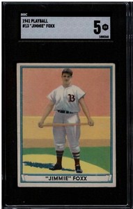 1941 Play Ball #13 Jimmie Foxx SGC 5