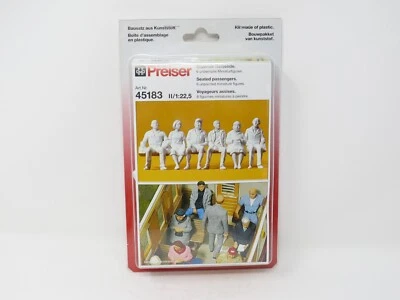 Juego de figuras Preiser G 45183 pasajeros sentados estación de tren viajeros personas Foto 1 de 2