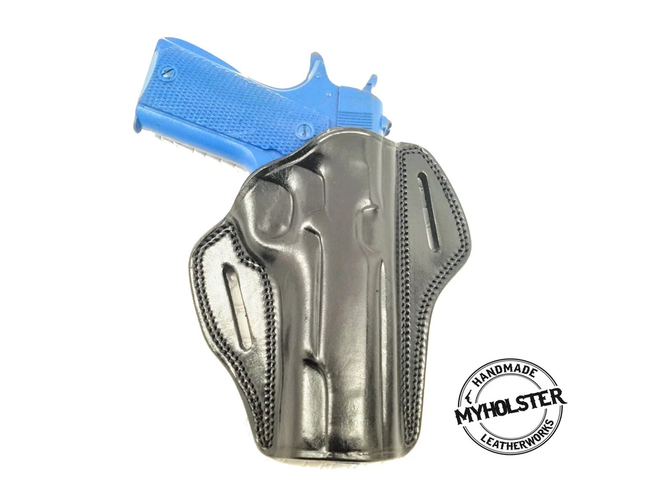 OWB Open Top Leather Right Hand Holster Fits Colt Government 1911 5" - Image 1 of 1