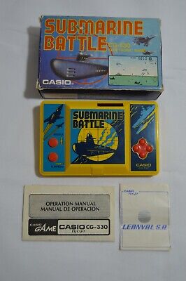 Rare Vintage 1985 Casio Cg-330 Submarine Electronic Handheld Game Argentina Comp