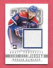 2013 Morgan Klimchuk ITG In The Game Draft Prospects Game Used Jersey /110