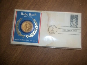 BABE RUTH ERSTTAGSAUSGABE MÜNZE - 6. JULI 1983. MIT COA - Bild 1 von 2