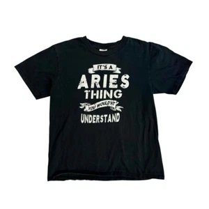 aries graphic tee kids large vintage graphic zodiac grunge skater birthday shirt - Picture 1 of 6