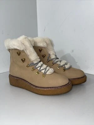 Botines con cuña J.Crew nobuck crepé talla 9 punta redonda piel sintética con cordones Foto 1 de 4