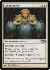 1x FOIL Divine Favor M12 No014 MTG Magic 2012 English NM/UNPLAY common C card x1