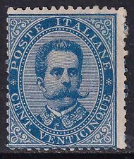 WŁOCHY 1879-82 Umberto I 25c Głęboki niebieski SG 34 MH/* (cv £950)