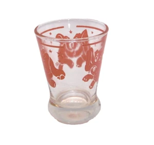 1950s Hazel Atlas Pink Elephant Glass – Vintage Dancing Drunk Barware – RARE! - Picture 1 of 2