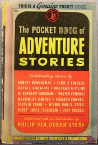 Pocket Book of Adventure Stories ed. by Philip Van Doren Stern 1st Printing 1945 - Picture 1 of 3