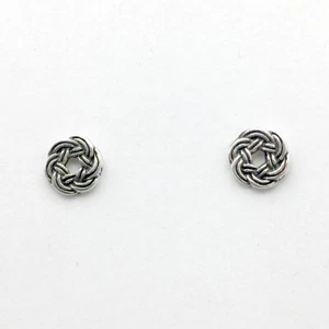 Sterling Silver Round Celtic Knot stud earrings- knots, studs, 3/8 inch diameter - Picture 1 of 2