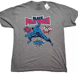 Black Panther MARVEL Comics Men Large Gray Graphic T-shirt NEW - Picture 1 of 6