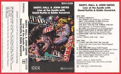 1985 MUSIC AUDIO CASSETTE TAPE - [ALBUM: LIVE AT THE APOLLO] GROUP: HALL & OATES - Image 1 of 4