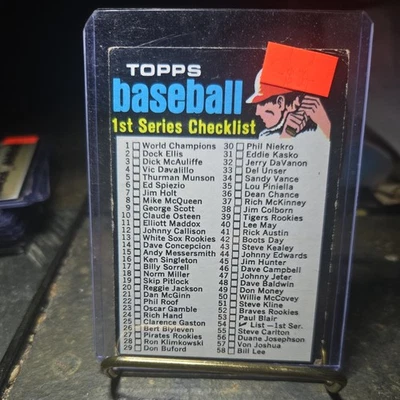 Topps Baseball #54 1971 primera serie lista de verificación (1-132) en muy buen estado  Foto 1 de 2