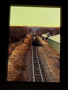 Two Railroad Train 35mm Slide Film Photographs Vintage Color 1990 - Picture 1 of 3