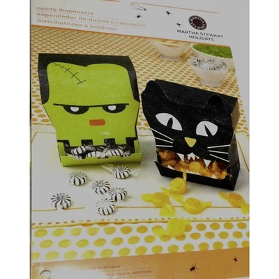 Juego de Dispensadores de Caramelos Frankenstein Gato Negro Halloween Martha Stewart  Foto 1 de 4