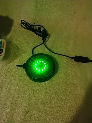 Topbry Aquarium Bubbler Multi Colored Remote Controlled Led Lighted Air stone  - Image 1 of 4
