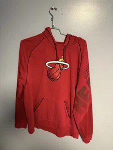 Miami Heat NBA Adidas Hoodie Sweatshirt Mens Size 2XL Red 2010s Basketball - Picture 1 of 5