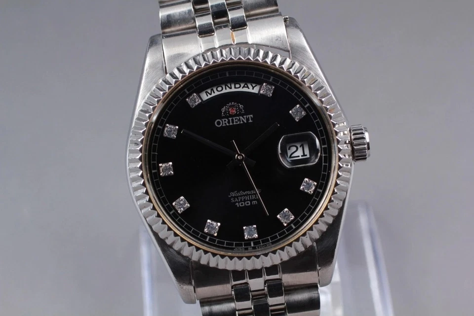 Vintage Orient President Automatic Black Dial Swiss Men's Watch - Image 1 of 4