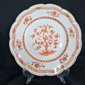 Vintage Limoges France Tehran Pattern 10.25" Dinner Plate Orange - Picture 1 of 6