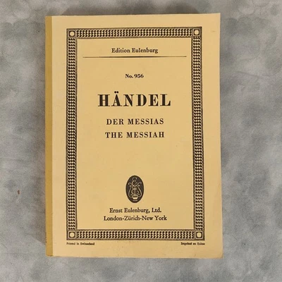Eulenburg No.956 Handel Messiah Study/Pocket Oratorio Score German/English Used - Image 1 of 4