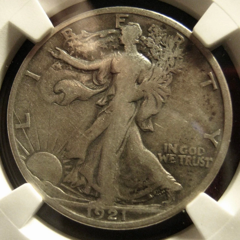 1921-S WALKING LIBERTY HALF DOLLAR, NGC GRADED - Image 1 of 4