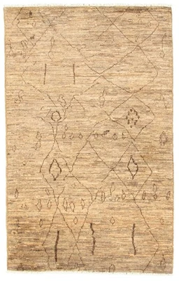 3'9" x 5'10" Hand Knotted Oriental Carpet Traditional Wool Area Rug - Image 1 of 4