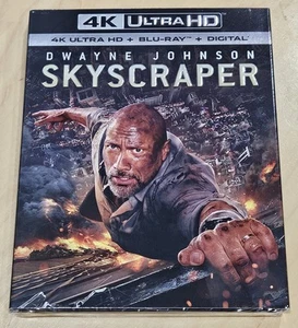 Skyscraper Dwayne Johnson ( 4K Ultra HD Blu-Ray ) 2018 New Sealed w/ Slipcover - Picture 1 of 2
