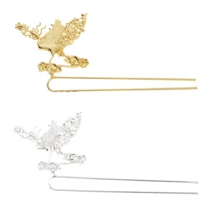 Antique Phoenix Alloy Hair Pin Sticks Chinese Hair Clip DIY Hair Accs - Picture 1 of 8