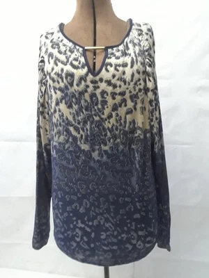 COLECCIÓN VAINILLA SUGAR Mujer Manga Larga Azul Estampado Animal Cuello Redondo Top PXL Foto 1 de 4