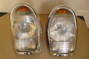 2 Bosch Scheinwerfer Frontscheinwerfer mit Chromrahmen Mercedes W 108  109 W111 - Bild 1 von 12