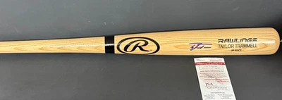 Taylor Trammell Astros Mariners Signed Engraved Bat JSA WITNESS COA Blonde . - Image 1 of 3