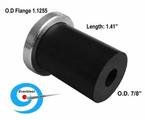 Tungsten Carbide Insert Flanged TCI-6E (MH2 Style), 3/8" Bore, 1-13/32" Long - Picture 1 of 1