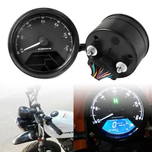 Velocímetro odómetro universal digital para motocicleta calibre 12000 rpm - Imagen 1 de 11