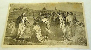 REVISTA 1832 GRABADO ~ CRISTO ENTREGANDO LAS LLAVES A SAN PEDRO - Imagen 1 de 1