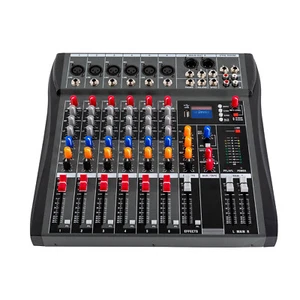 Audio DJ Mixer Sound Board Console 6 Channel Mixing Console Bluetooth USB - Picture 1 of 10