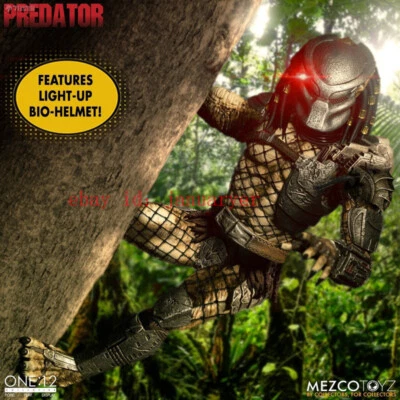 Figura de acción Perfect Mezco Toyz 1/12 Predator Edición Deluxe Juguete nuevo Foto 1 de 4