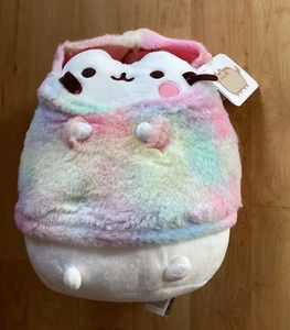 GUND Pusheen Cat Tie Dye Plush Hoodie Claires Exclusive Stuffed Animal 9" NWT - Picture 1 of 2